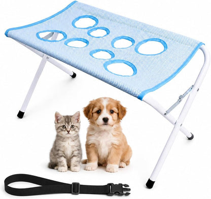 Foldable Pet Grooming Hammock Stand, 44‑lb Capacity Dog & Cat Bathing Helper
