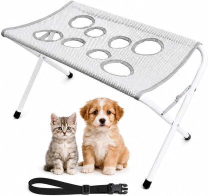 Foldable Pet Grooming Hammock Stand, 44‑lb Capacity Dog & Cat Bathing Helper