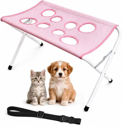 Foldable Pet Grooming Hammock Stand, 44‑lb Capacity Dog & Cat Bathing Helper