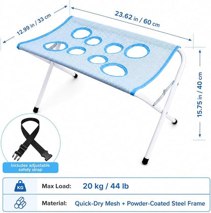 Foldable Pet Grooming Hammock Stand, 44‑lb Capacity Dog & Cat Bathing Helper