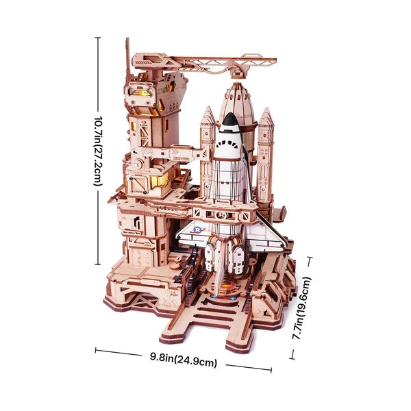 446‑Piece Space Shuttle 3D Wooden Puzzle, DIY Mechanical Building Model for Adults